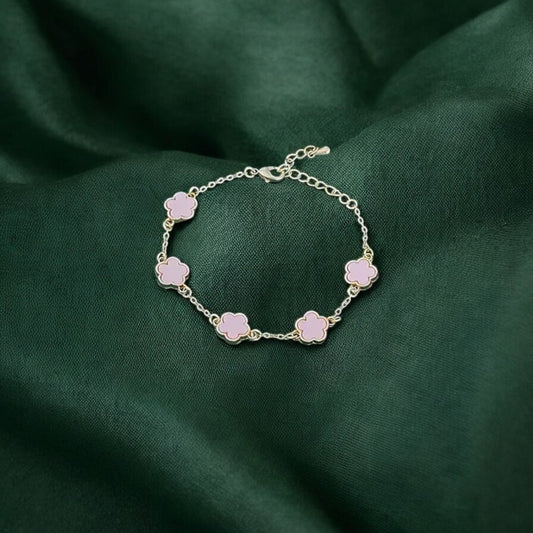 Pink Clover Armband